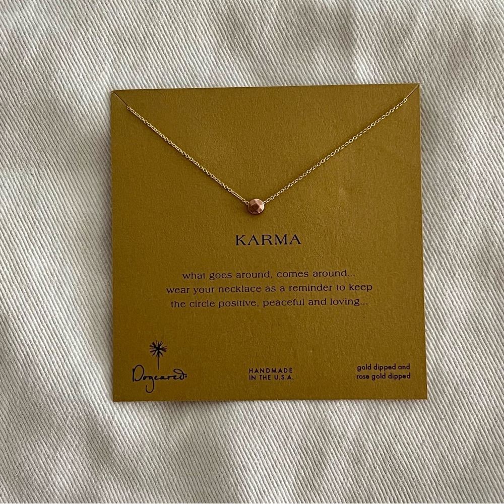 NWT Dogeared Karma Necklace